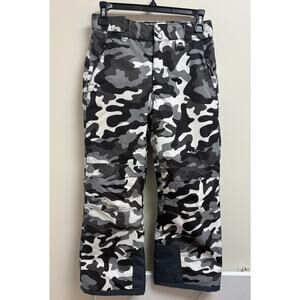 Arctix Kids Snow Pants Gray Black Camo Insulated Ski Winter Youth M